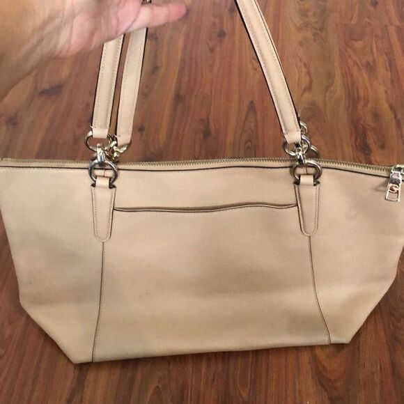 Coach Tan leather tote bag - Picture 3 of 9